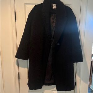 Zara Black Teddy Jacket